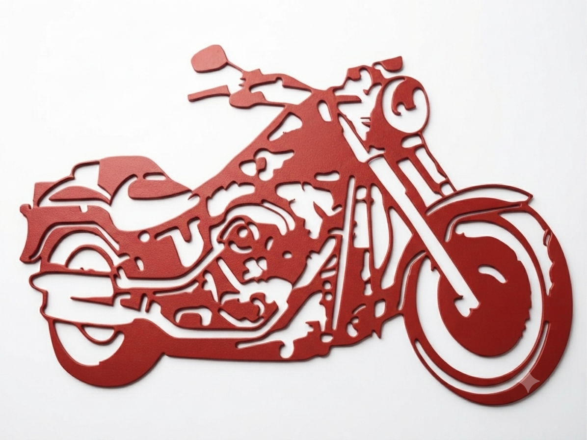 Plaque Moto Custom Métal Noir