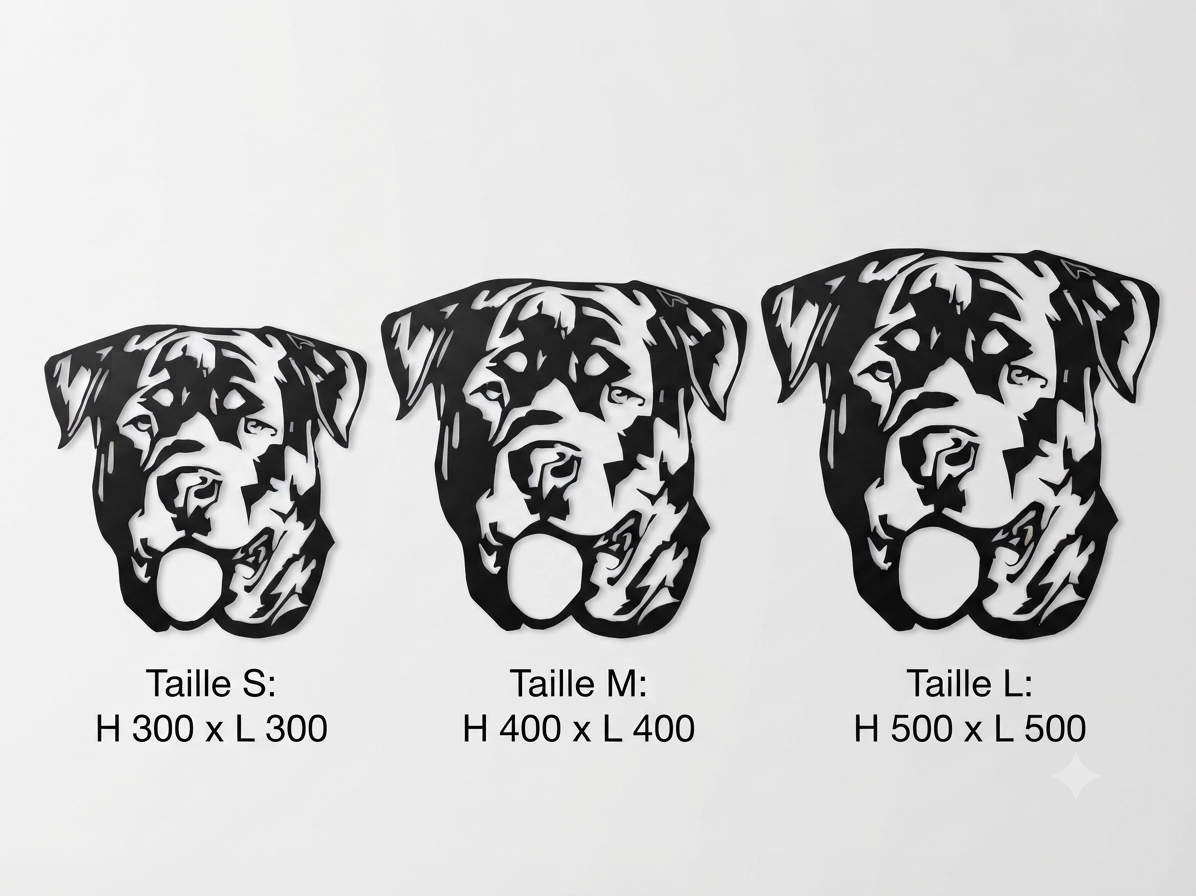 Plaque Chien Métal Noir