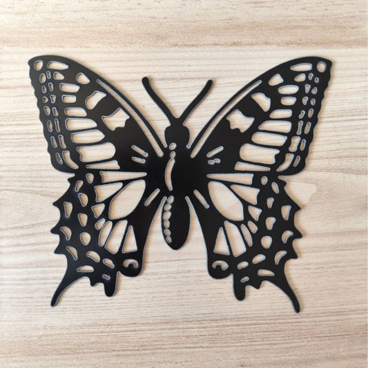 Plaque Papillon Métal Noir