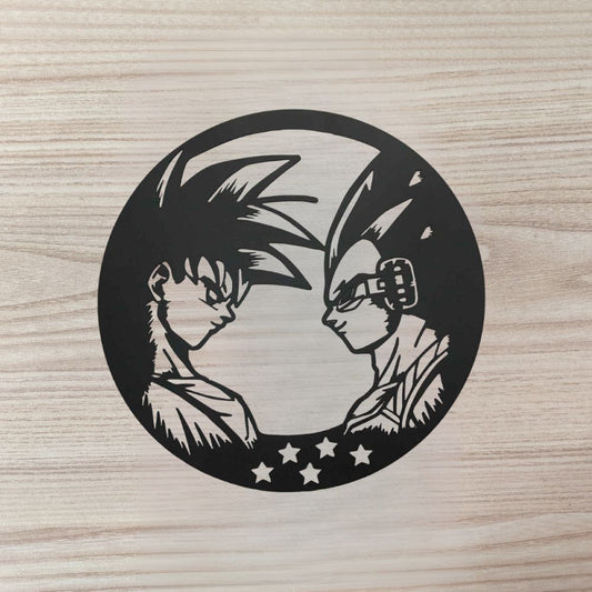 Décoration murale Duel Goku vs Vegeta en Métal