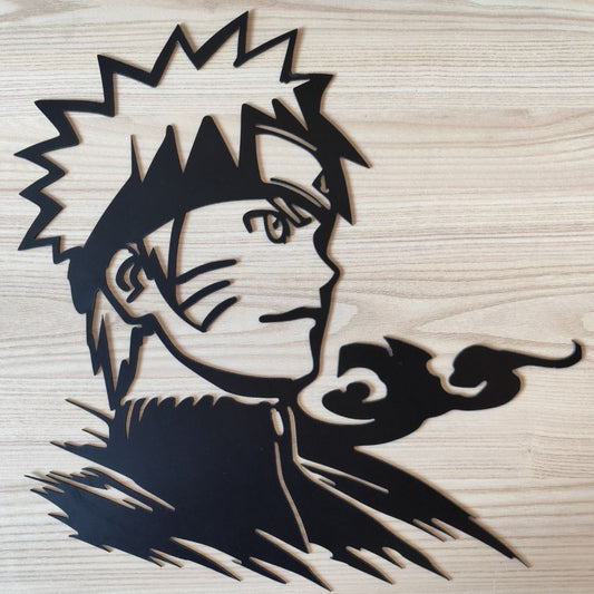 Plaque Naruto Profil Métal Noir