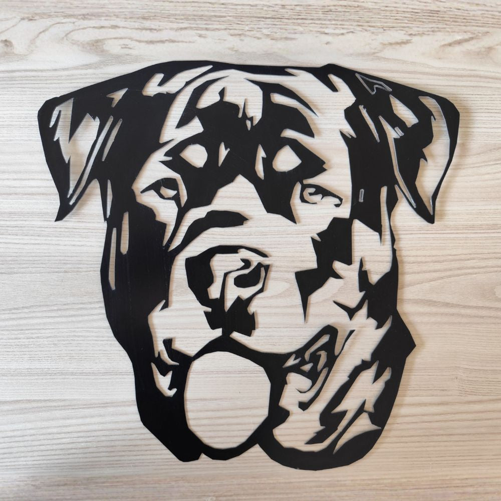 Plaque Chien Métal Noir