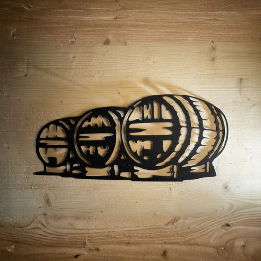 Décoration murale Tonneaux Vin / Bière en Métal