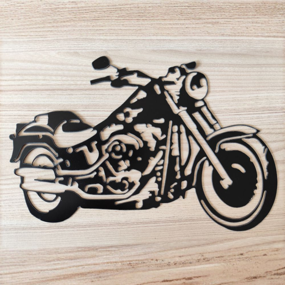 Plaque Moto Custom Métal Noir
