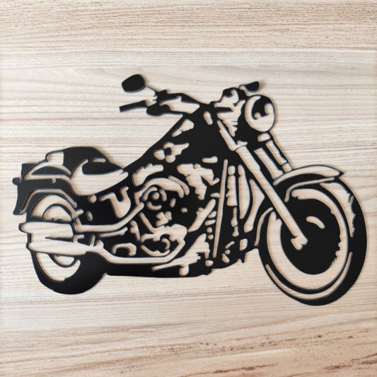Plaque Moto Custom Métal Noir