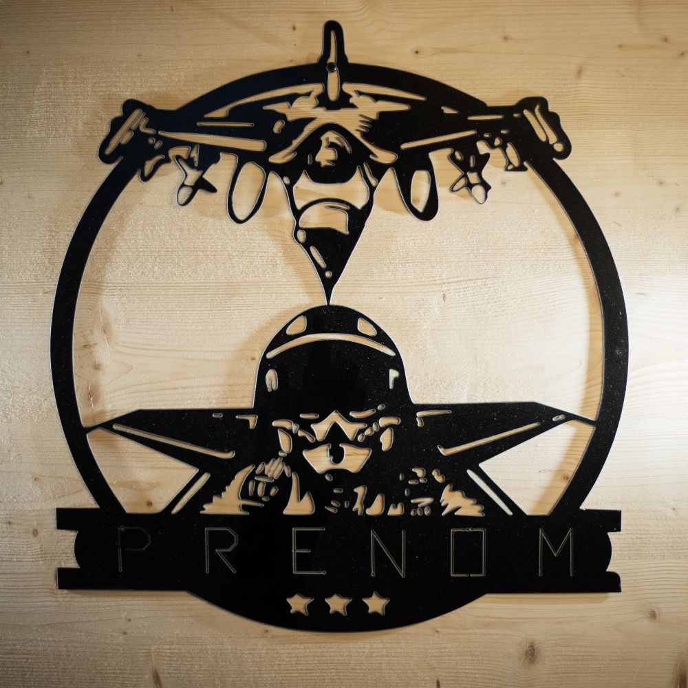 Décoration murale Avion de Chasse Personnalisable