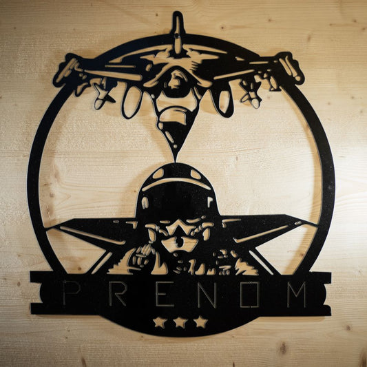 Décoration murale Avion de Chasse Personnalisable