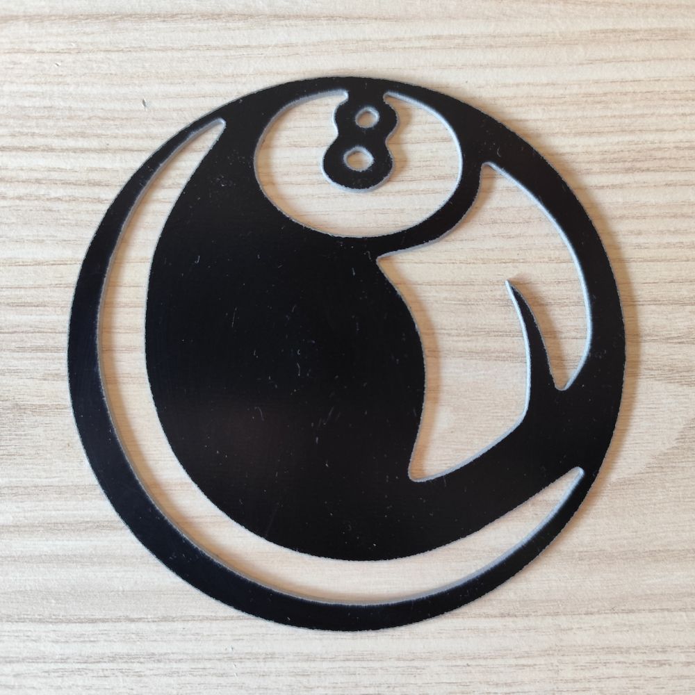 Plaque Boule 8 Billard