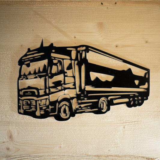 Décoration murale en métal Camion Poids Lourd