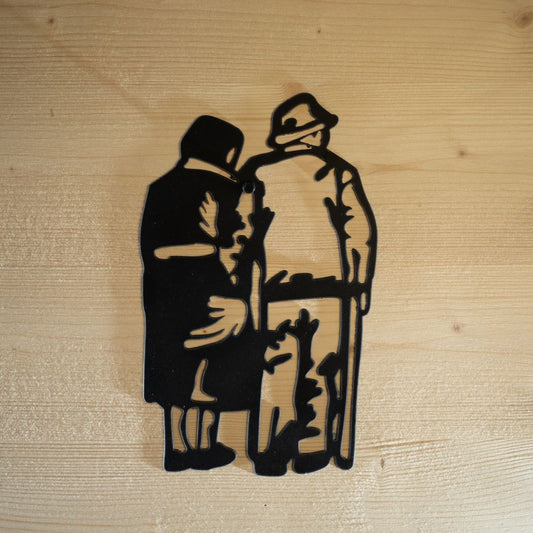 Décoration murale en métal Couple senior
