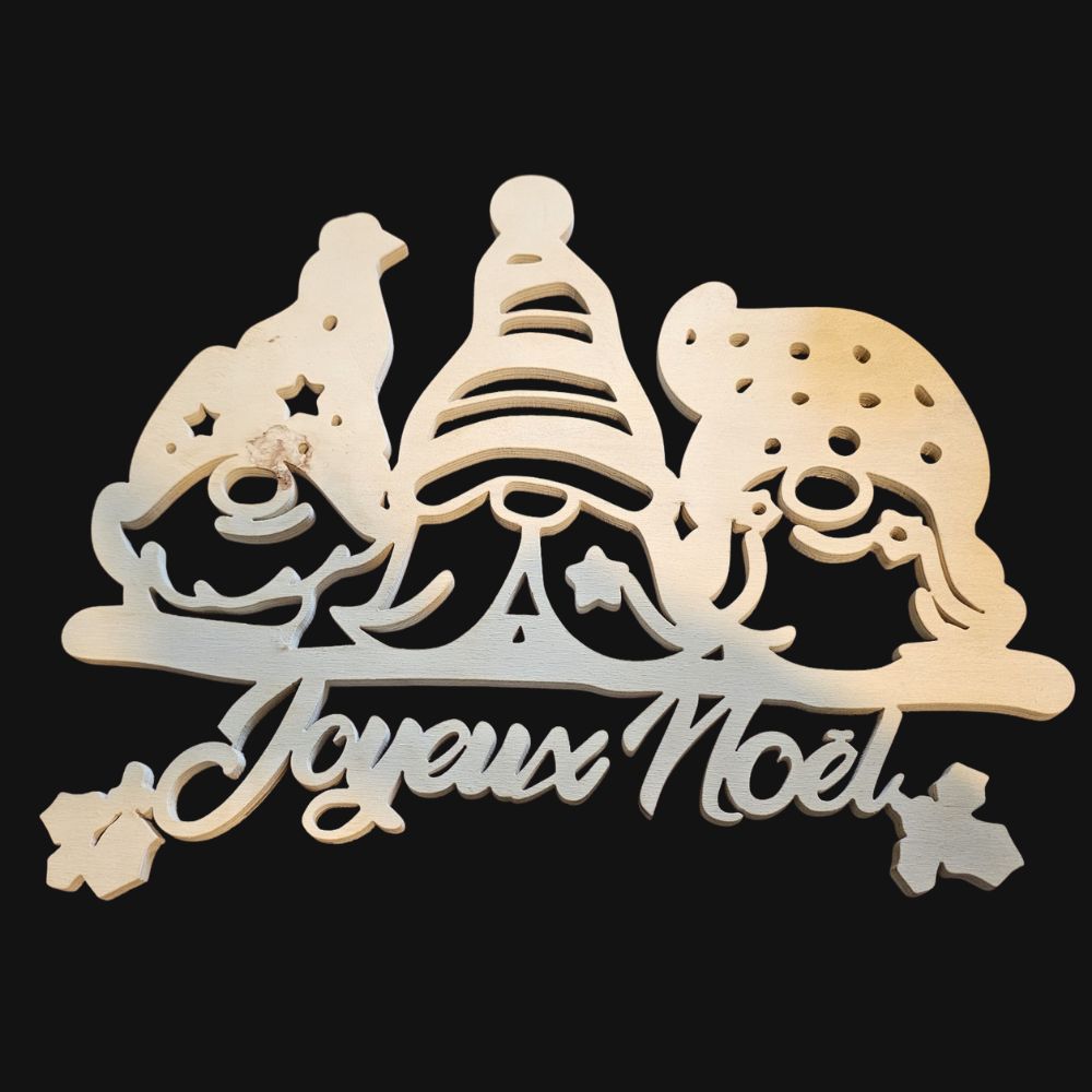 Décoration Joyeux Noël en Bois