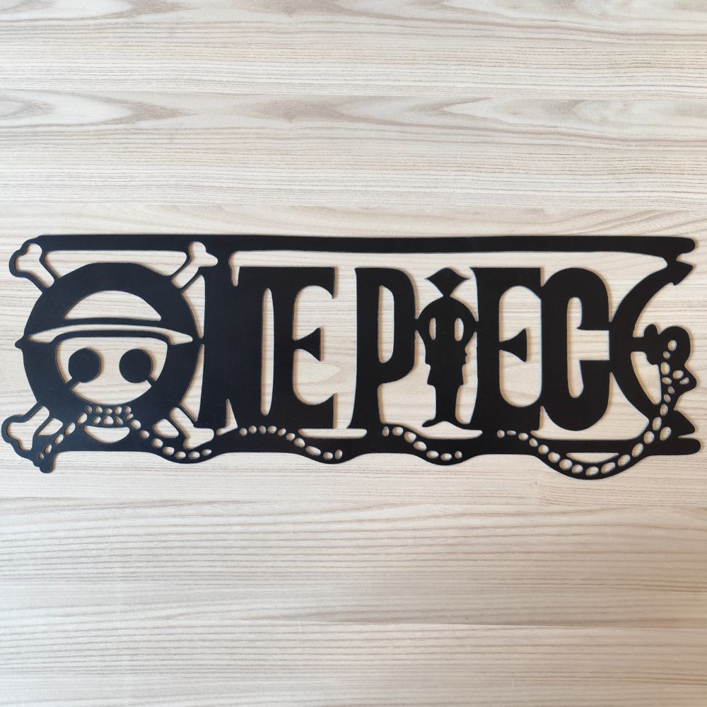 Plaque Logo One Piece Métal Noir