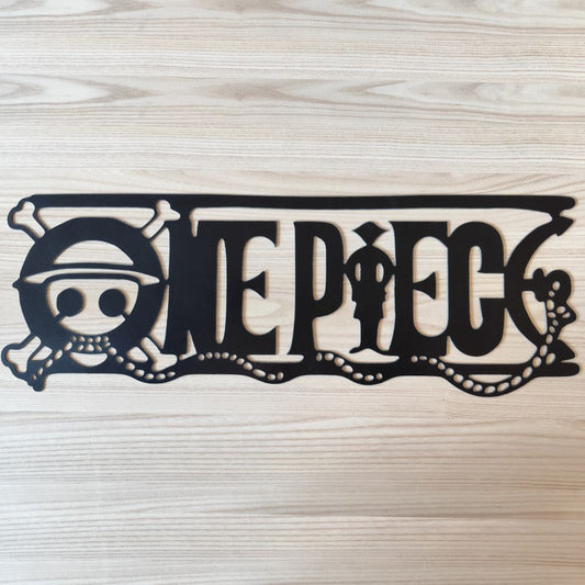 Plaque Logo One Piece Métal Noir