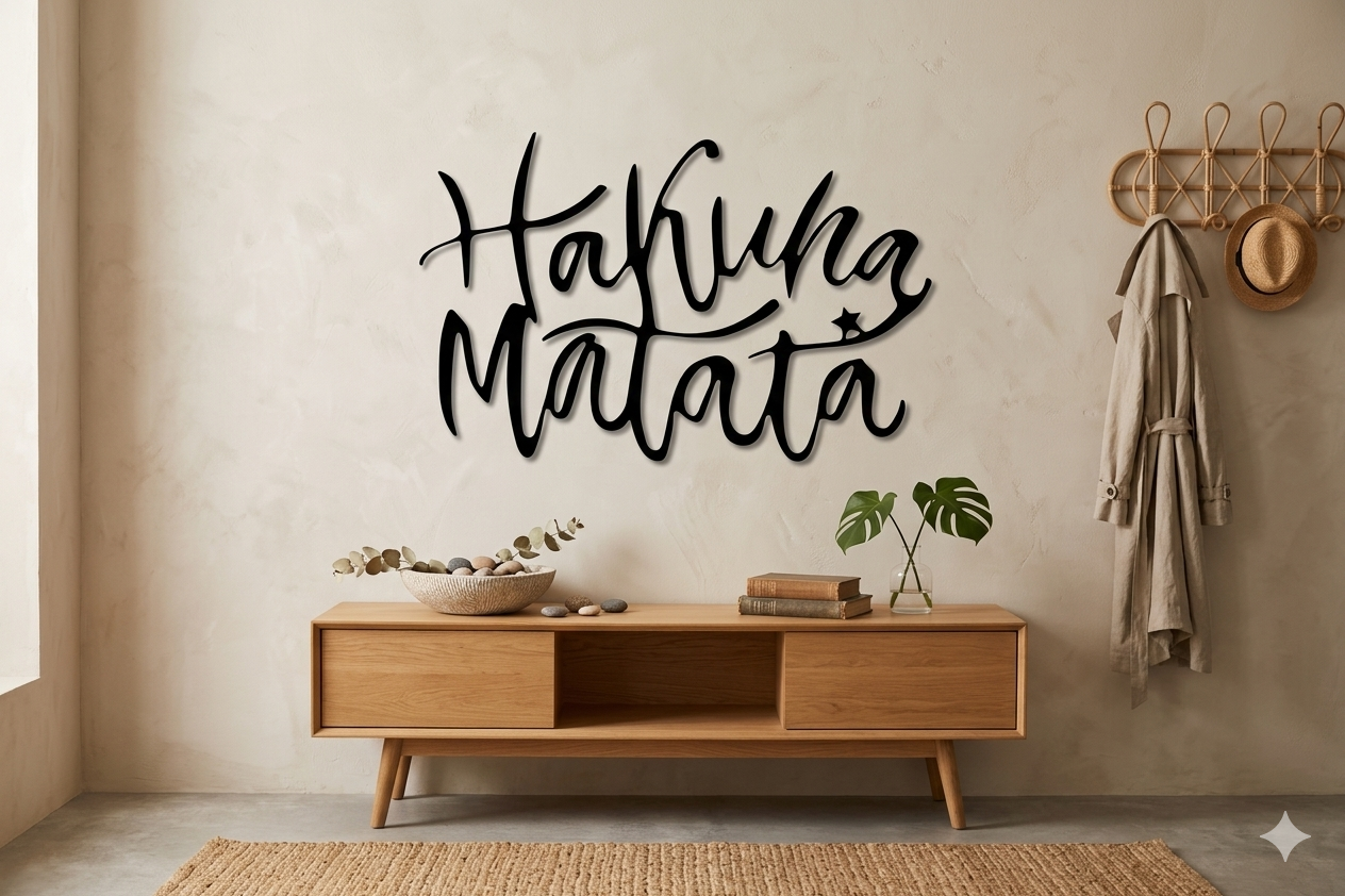Décoration murale Hakuna Matata en Métal