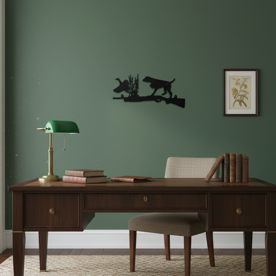 Plaque Chasse Chien & Canard