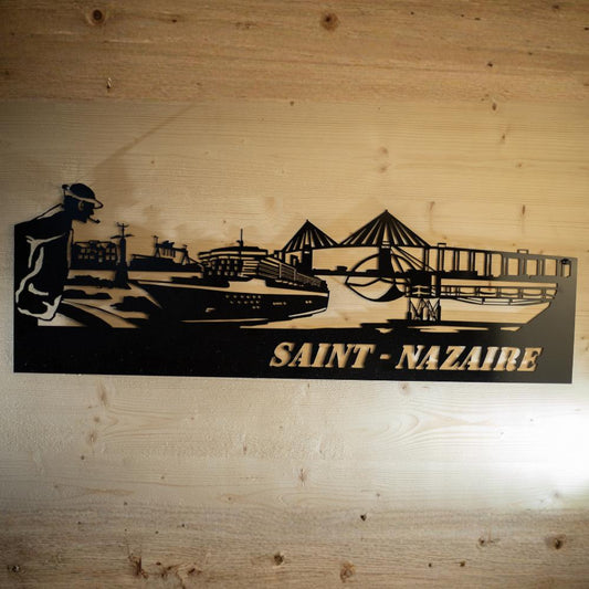 Plaque Saint-Nazaire Métal Noir
