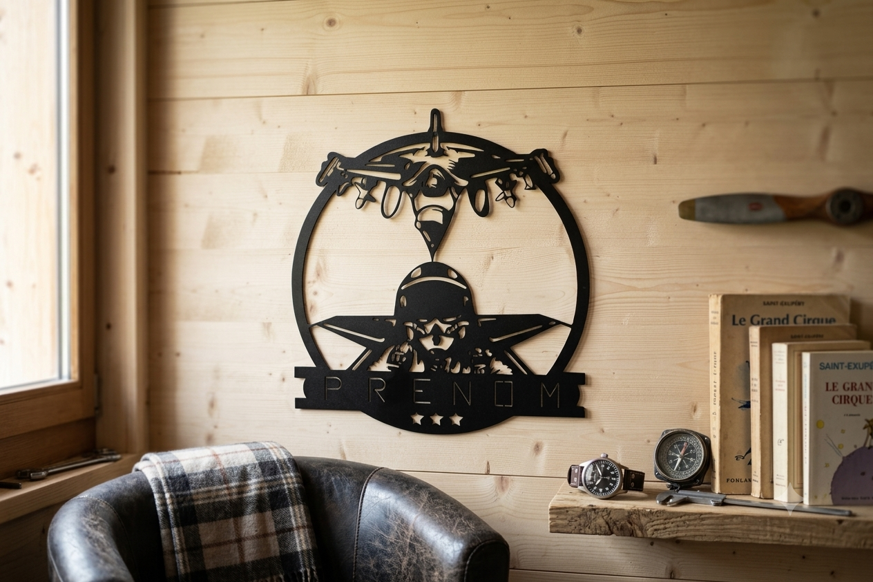 Décoration murale Avion de Chasse Personnalisable