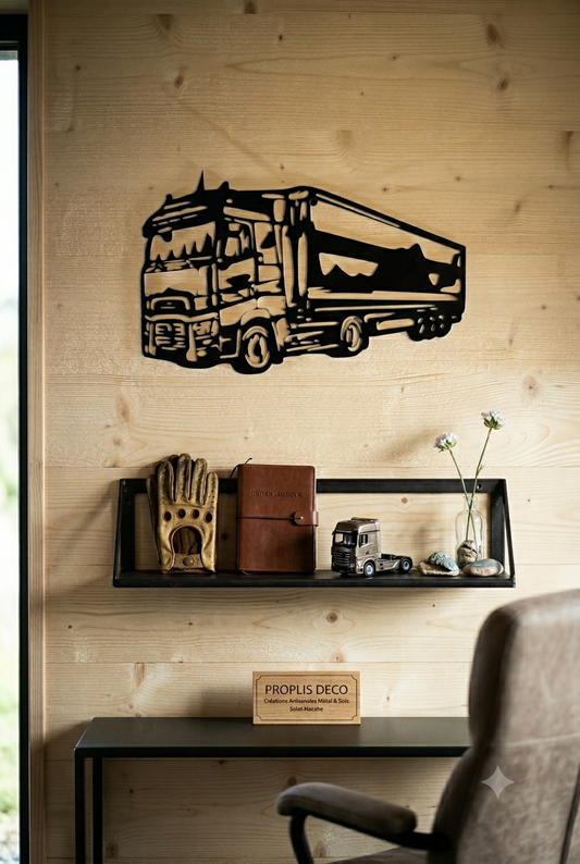 Décoration murale en métal Camion Poids Lourd
