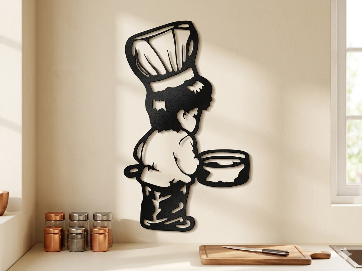 Plaque Décorative Petit Chef Cuisinier