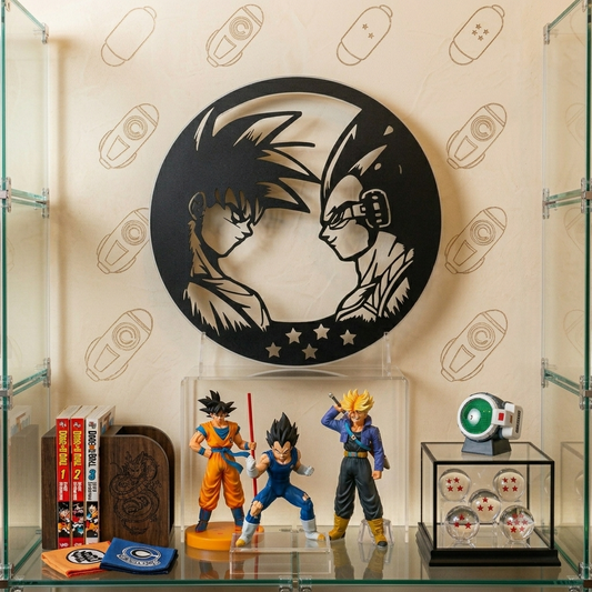 Décoration murale Duel Goku vs Vegeta en Métal