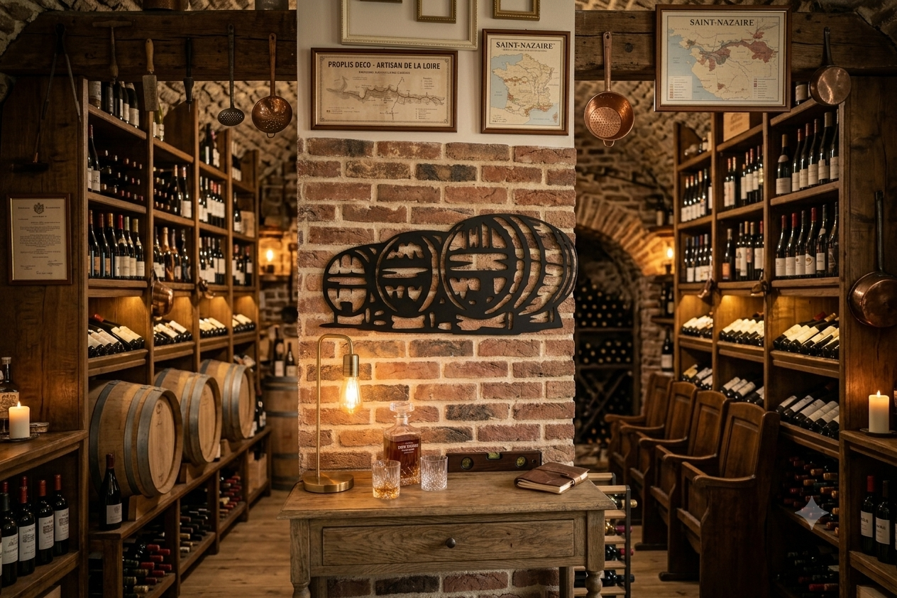 Décoration murale Tonneaux Vin / Bière en Métal